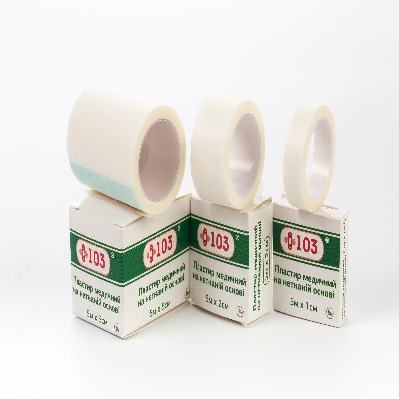 Пластир +103® на не/ткан. 5м х 1см